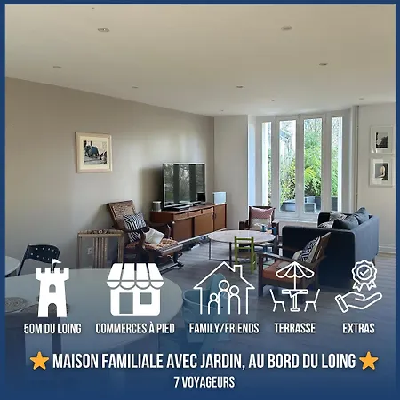 Maison Familiale-jardin-50m Du Loing-tout A Pieds Holiday home Moret-sur-Loing